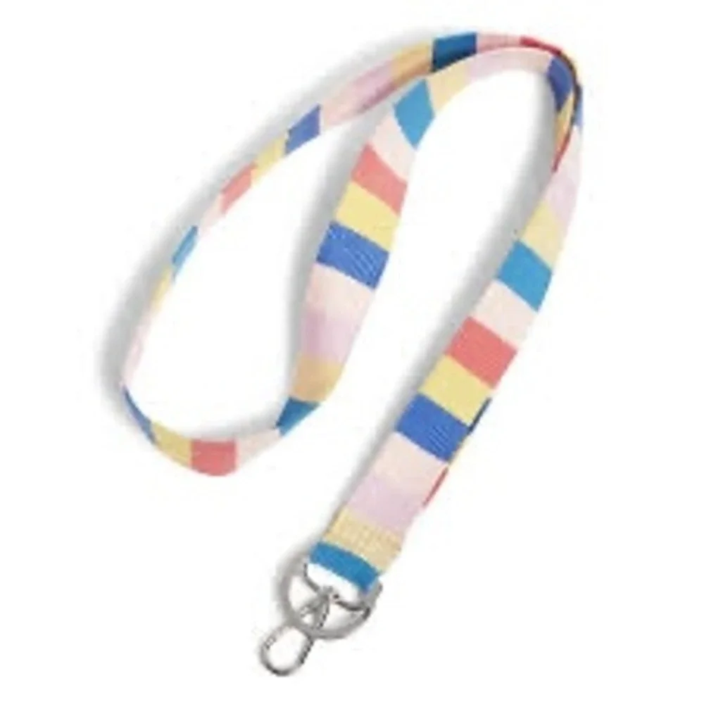Vera Bradley Wide Lanyard NWT  Tropics Plaid ID Badge Holder Keychain